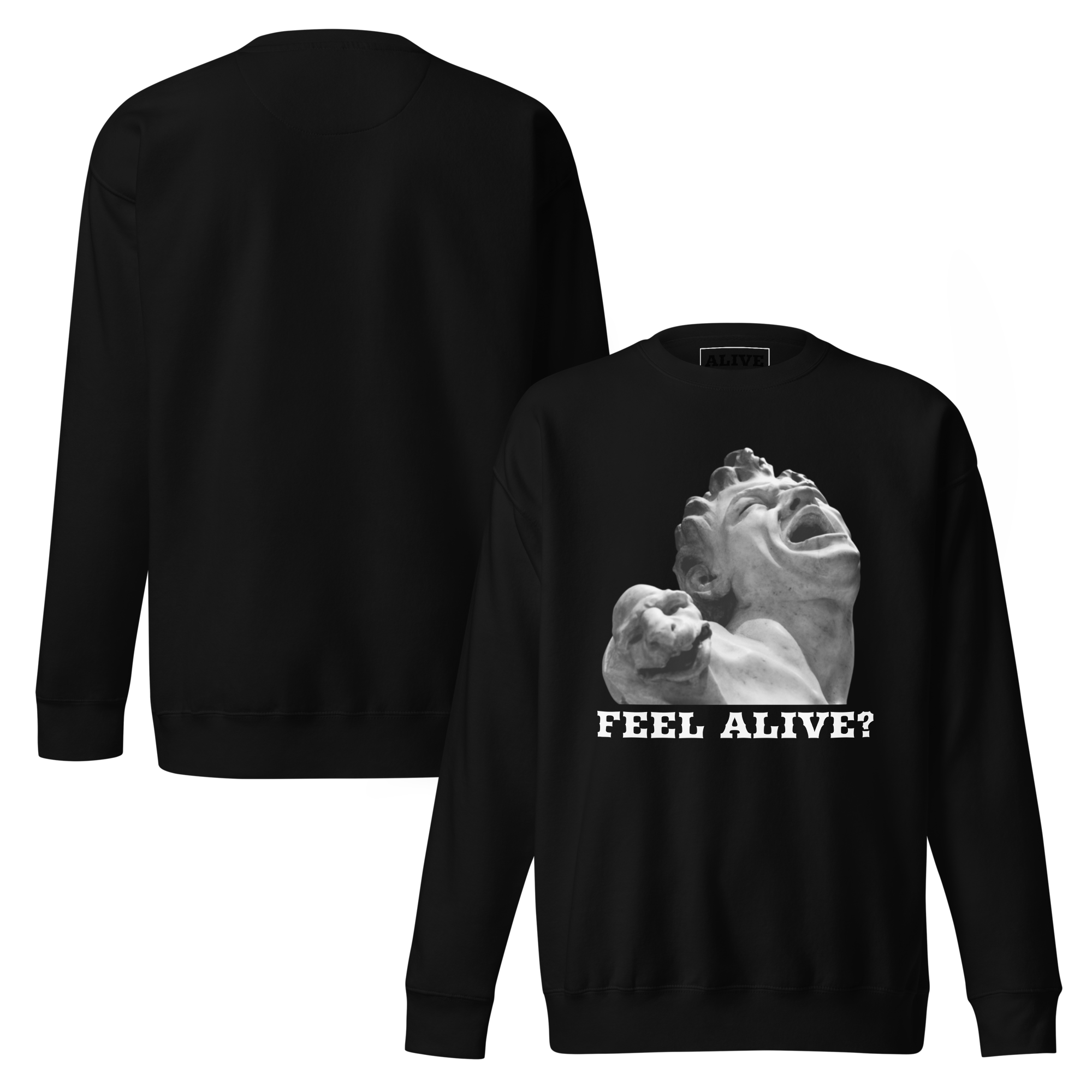 FEEL ALIVE Sweatshirt - Black
